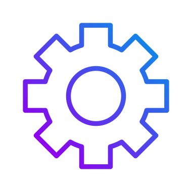 Cogwheel pixel perfect gradient linear vector icon. Technology and settings. Business development. Equipment. Thin line color symbol. Modern style pictogram. Vector isolated outline drawing