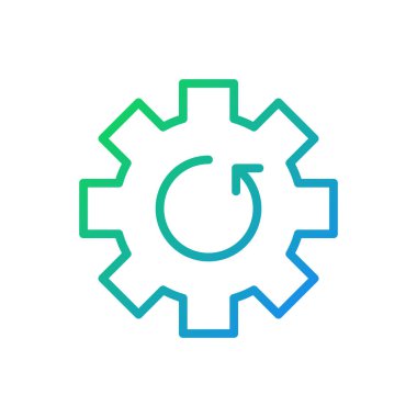 Update blue pixel perfect gradient linear vector icon. Settings adjustment. Application version. System improvement. Thin line color symbol. Modern style pictogram. Vector isolated outline drawing