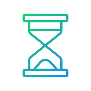 Hourglass pixel perfect gradient linear vector icon. Loading time. Waiting period. Expiration and finishing. Thin line color symbol. Modern style pictogram. Vector isolated outline drawing