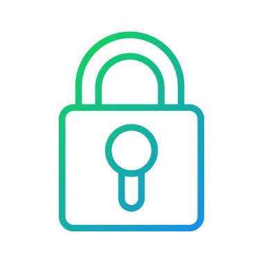 Lock pixel perfect gradient linear vector icon. Access to private information. Computer data protection and safety. Thin line color symbol. Modern style pictogram. Vector isolated outline drawing