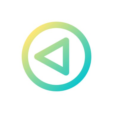 Düğme pikselini mükemmel gradyan ui simgesini tekrar oynat. Video ve ses içeriği. Oyuncu kontrolü. Satır rengi kullanıcı arayüzü sembolü. Modern tarz pictogram. Vektör izole edilmiş taslak çizimi