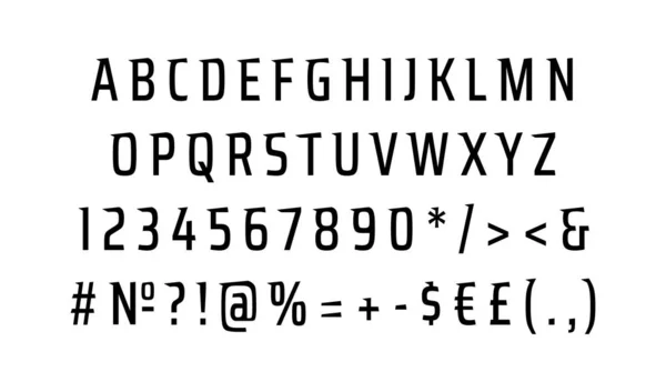 Forte Conjunto Alfabeto Oficial Tipografia Decorativa Vetorial Estilo Typeset Decorativo — Vetor de Stock