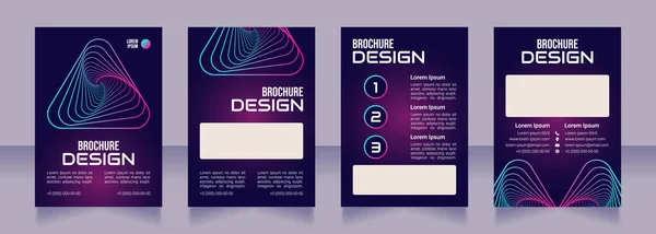 Digitale Transformation Blanko Broschüren Design Vorlagenset Mit Kopierraum Für Text — Stockvektor