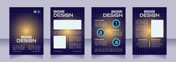 Telehealth Implementation Blank Brochure Design Template Set Copy Space Text — Stock Vector