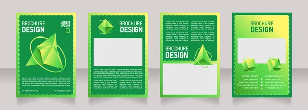 Ecology Blank Brochure Design Template Set Copy Space Text Premade — Stock Vector