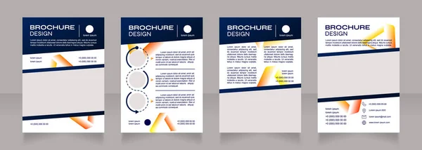 Medicijnontwikkeling Innovatie Blanco Brochure Ontwerp Sjabloon Set Met Kopieerruimte Voor — Stockvector