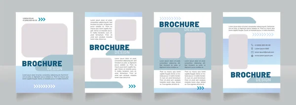 Sustainable Transport Blue Blank Brochure Design Template Set Copy Space — Stock vektor
