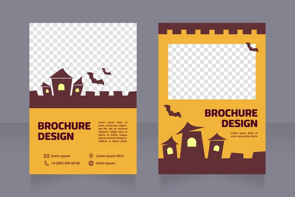 Halloween Holiday Conducting Blank Brochure Design Template Set Copy Space — Wektor stockowy