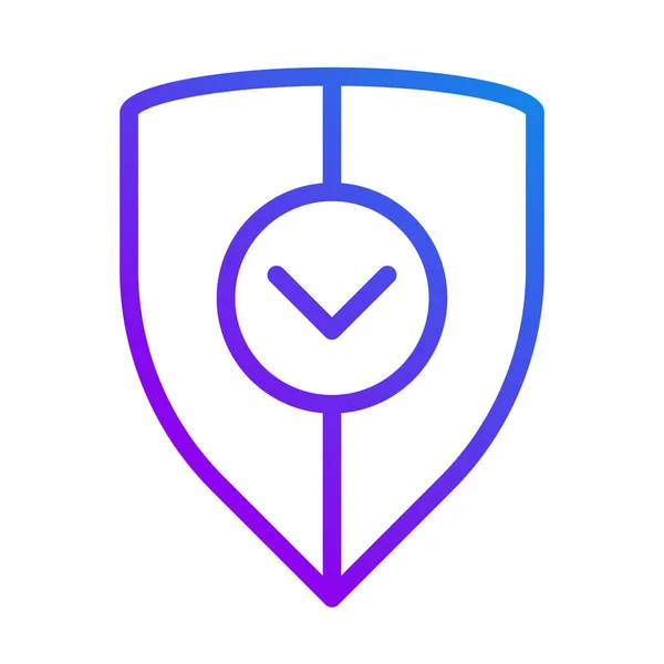 Business Security Pixel Perfect Gradient Linear Vector Icon Corporate Insurance — Stock vektor
