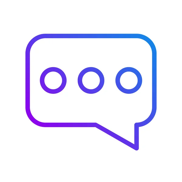 Speech Balloon Pixel Perfect Gradient Linear Vector Icon Sending Message — Vetor de Stock