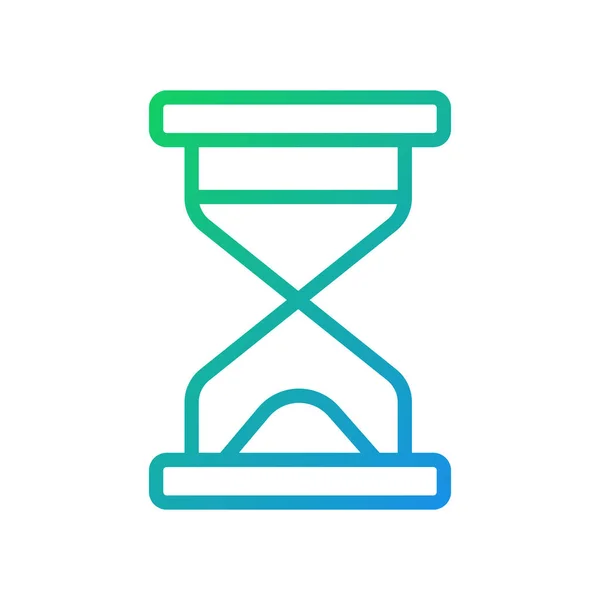 Hourglass Pixel Perfect Gradient Linear Vector Icon Loading Time Waiting — Stock Vector