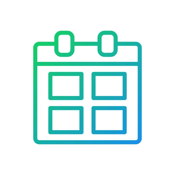 Calendar Pixel Perfect Gradient Linear Vector Icon Personal Timetable Appointments — Image vectorielle