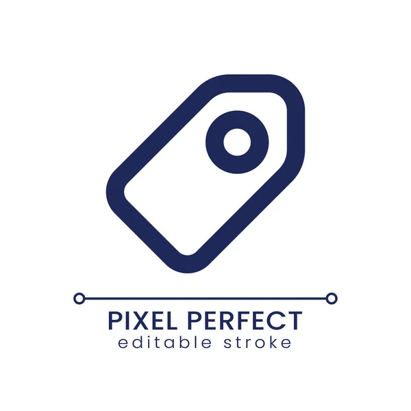 Tag Pixel Perfekte Lineare Symbol Markierung Wichtiger Materialien Digitales Werkzeug — Stockvektor