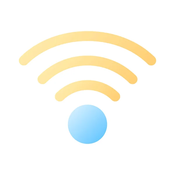 Wireless Internet Pixel Perfeito Gradiente Plano Cor Ícone Acesso Internet —  Vetores de Stock