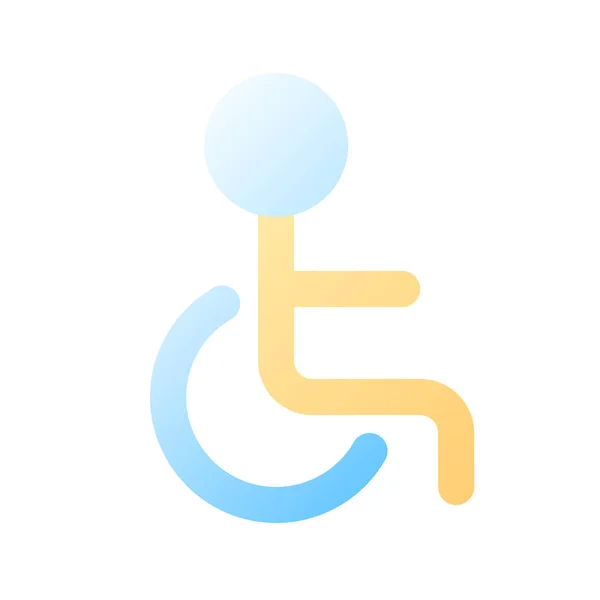 Pixel Handicap Parfait Dégradé Plat Couleur Icône Accessibilité Pour Personnes — Image vectorielle