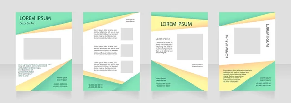 Grüner Umwelt Leere Broschüre Layout Design Modernes Projekt Vertikale Plakatvorlage — Stockvektor