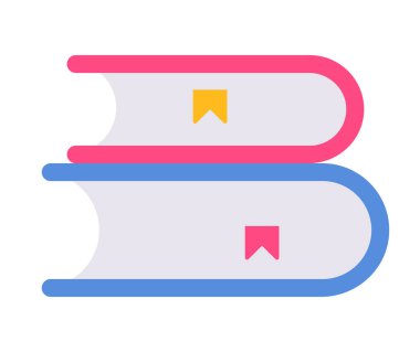 Student books vector design element. Abstract customizable symbol for infographic with blank copy space. Editable shape for instructional graphics. Visual data presentation component