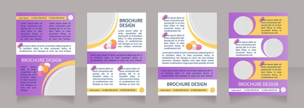 Nuevo Diseño Diseño Diseño Folleto Blanco Promocional Medicamentos Plantilla Póster — Archivo Imágenes Vectoriales
