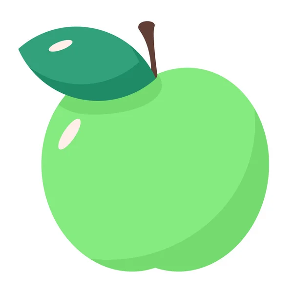 Green Apple Brochure Element Design Healthy Juicy Fruit Vector Illustration — Vetor de Stock