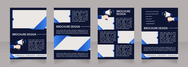 stock vector Candidate sourcing strategies blank brochure layout design. Vertical poster template set with empty copy space for text. Premade corporate reports collection. Editable flyer 4 paper pages