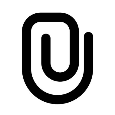 Dosya yükleme düğmesi siyah kabartma simgesi. Ataç sembolü. İş için internet sitesi. Belge düğmesi ekleniyor. Beyaz uzayda siluet sembolü. Piktogram sağlammış. Vektör izole illüstrasyonu