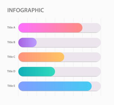Education and information infographic chart design template. Comparing categories. Data visualization. Infochart with horizontal bar graphs. Visual data presentation. Myriad Pro-Regular font used