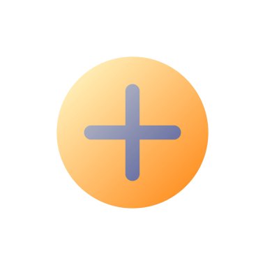 Düğme piksel mükemmel düz renk ui simgesi ekle. Çemberi çember yapın. Web sitesi etkileşimli elemanı. Basit bir piktogram. Arayüz, mobil uygulama için UX tasarımı. Vektör izole edilmiş RGB illüstrasyonu