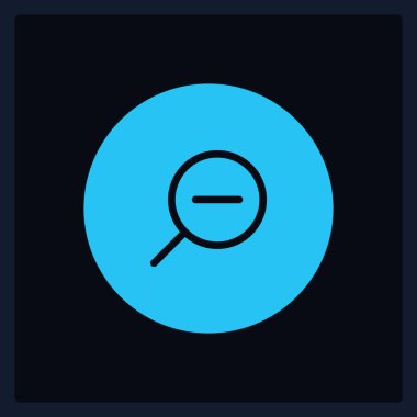 Etkin büyütme düğmesi UI ögesi şablonu. Düzenlenebilir izole vektör gösterge paneli bileşeni. Düz kullanıcı arayüzü. Görsel veri sunumu. Koyu temalı mobil uygulama için web tasarım gereci