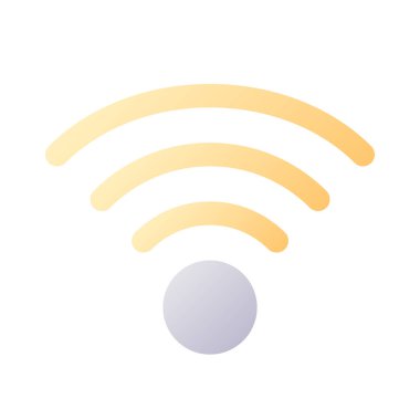 Kablosuz internet pikseli mükemmel düz gradyan iki renkli ui simgesi. İnternete erişim. Basit bir piktogram. Arayüz, mobil uygulama için UX tasarımı. Vektör izole edilmiş RGB illüstrasyonu