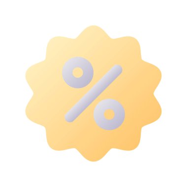 İndirimli piksel mükemmel düz gradyan iki renkli ui simgesi. Müşteriler için özel bir teklif. Basit bir piktogram. Arayüz, mobil uygulama için UX tasarımı. Vektör izole edilmiş RGB illüstrasyonu