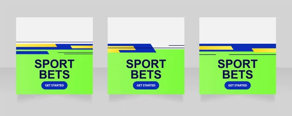 Sportevenemang Vadslagning Online Web Banner Design Mall Vektorflygblad Med Textutrymme — Stock vektor