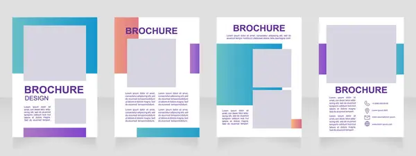 Tecniche Impressionismo Guidano Progettazione Brochure Bianco Set Modelli Con Spazio — Vettoriale Stock