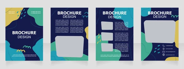 Dramatische Theorie Cursus Blanco Brochure Ontwerp Sjabloon Set Met Kopieerruimte — Stockvector