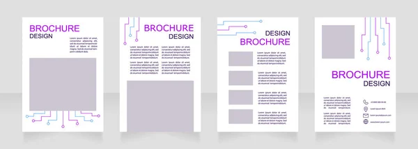 Studium Technologie Pro Junior Children Blank Brochure Design Šablona Nastavena — Stockový vektor