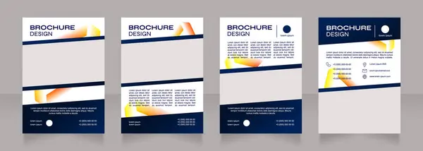 Farmaceutische Industrie Blanco Brochure Ontwerp Sjabloon Set Met Kopieerruimte Voor — Stockvector