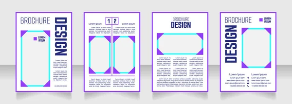 Mode Und Glamour Leeres Prospektdesign Vorlagenset Mit Kopierraum Für Text — Stockvektor
