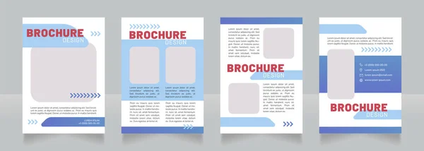 Reducing Pollution Blue Red Blank Brochure Design Template Set Copy — Stock Vector