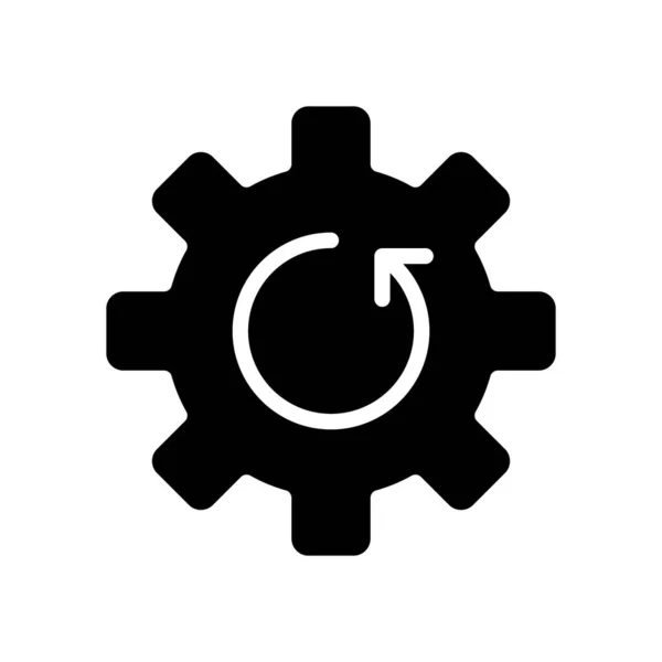 Update Black Glyph Icon Settings Adjustment Application Version Digital System — ストックベクタ