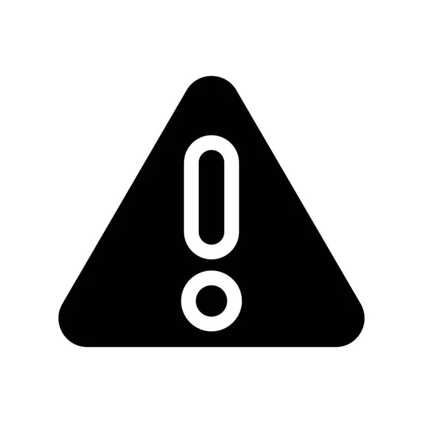 Warning Black Glyph Icon Risky Hazardous Situation Condition Obstacle Traffic — Stockvektor