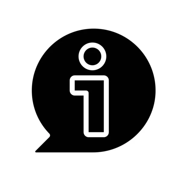 Information Bubble Black Glyph Icon Help Desk Customer Assistance Info — Stock Vector