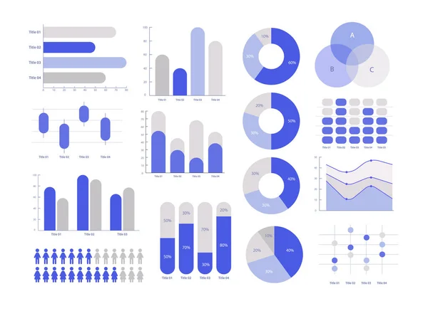 Business Social Information Infographic Chart Design Template Set Elements Kit — Vector de stock