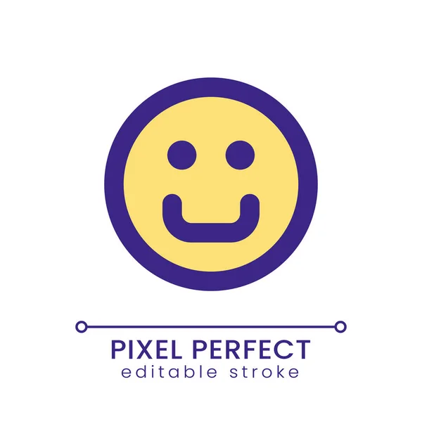 Emoticon Pixel Perfect Rgb Color Icon Social Media Interaction Feedback — Stock Vector