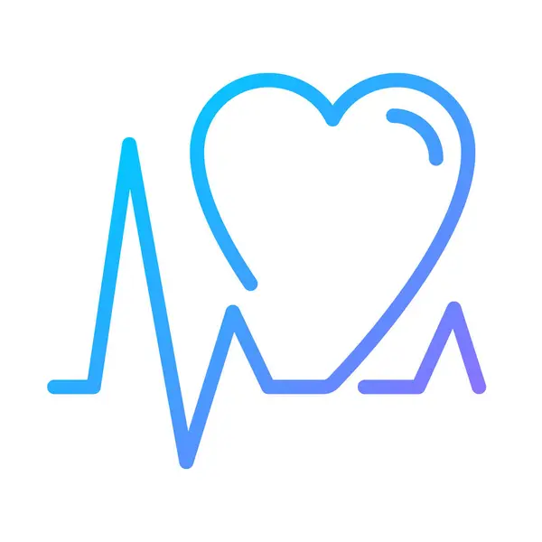 Καρδιολογία Pixel Τέλεια Κλίση Γραμμικό Διανυσματικό Εικονίδιο Εξέταση Καρδιαγγειακού Συστήματος — Διανυσματικό Αρχείο