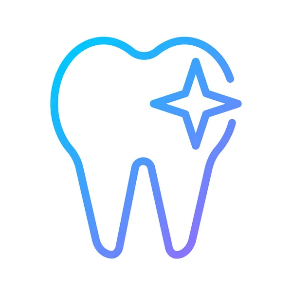 Zähnepixel Perfekte Lineare Vektorsymbole Für Den Verlaufsverlauf Zahnpflege Und Hygiene — Stockvektor