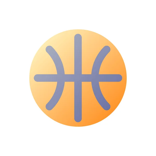Basketbal Zápas Pixel Perfektní Plochý Gradient Barva Ikona Týmová Soutěž — Stockový vektor