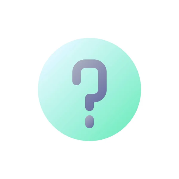 Идеальная Плоская Цветовая Иконка Ответы Распространенные Вопросы Поддержка Онлайн Простая — стоковый вектор