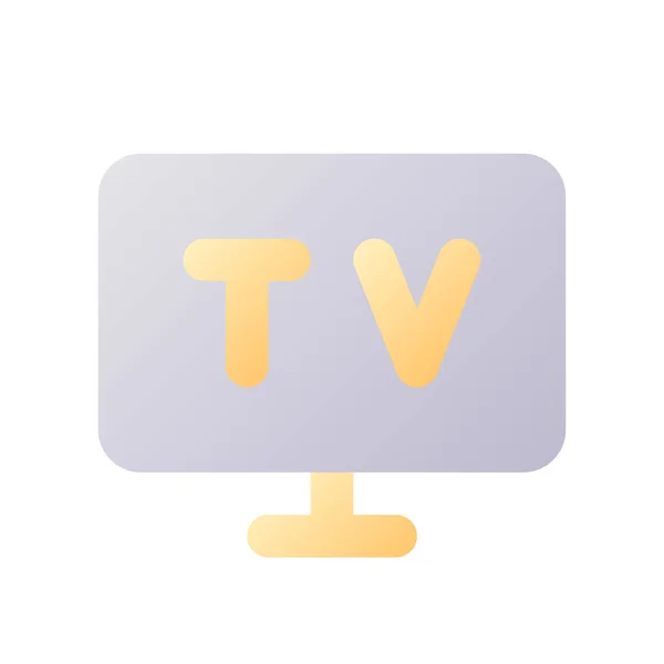 Televíziós Pixel Tökéletes Lapos Gradiens Kétszínű Ikon Nappali Készülék Szállodába — Stock Vector