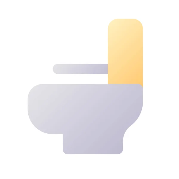 Toilet Pot Pixel Perfecte Platte Gradiënt Twee Kleuren Pictogram Waterkast — Stockvector