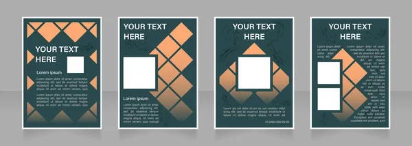Imprimez Conception Présentation Brochure Vierge Publicitaire Des Affaires Locales Modèle — Image vectorielle