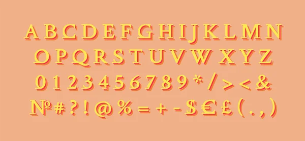 Modern Serif Roman Alphabet Set Vector Decorative Typography Decorative Typeset — Stock Vector